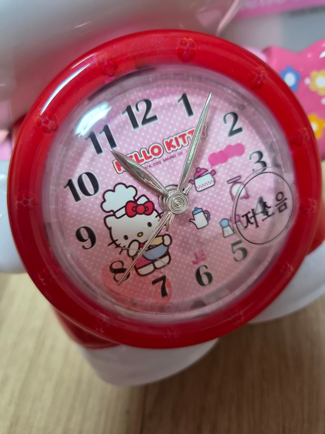 헬로키티 저소음 요리사 알람시계 음성지원 고전키티 상품이미지2