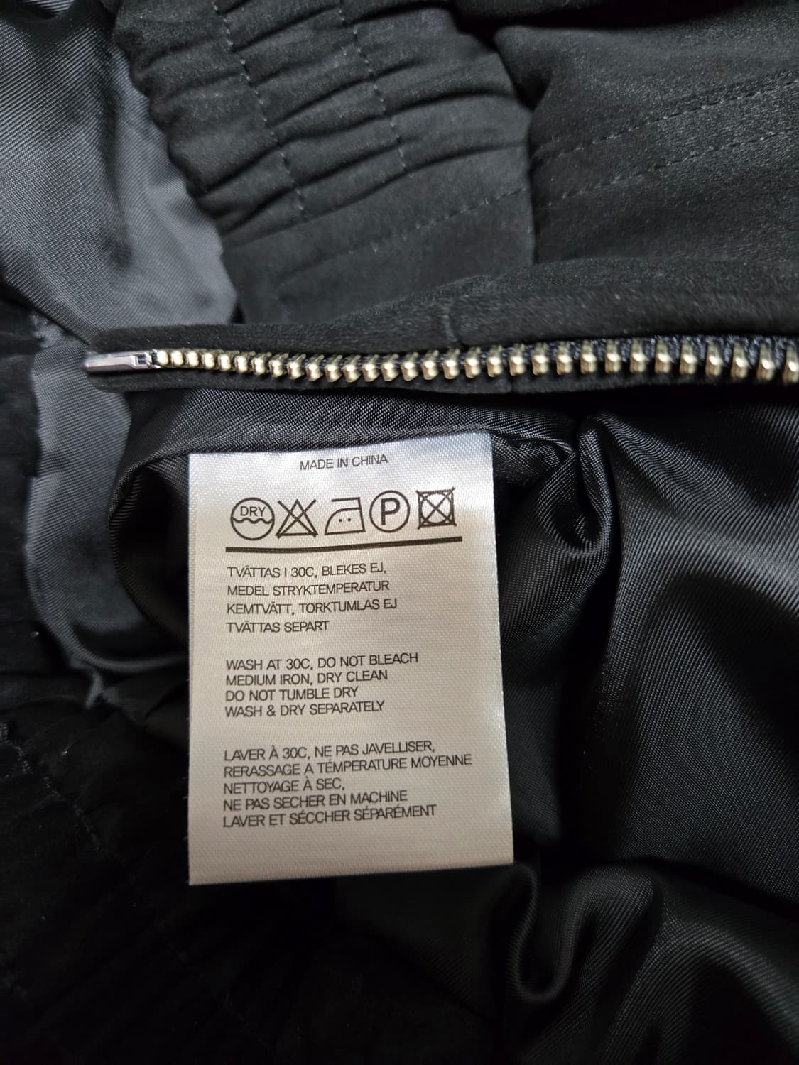 스웨이드 블랙 봄버 자켓 상품이미지5