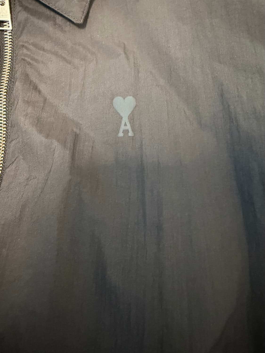 아미 AMI PARIS 톤온톤 하트로고 집업 자켓 봄버 블랙 M 상품이미지8