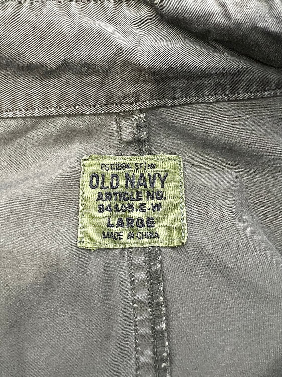 올드 네이비 카키 코튼 버튼 플라이 밀리터리 쿼터집 후디 자켓 상품이미지7