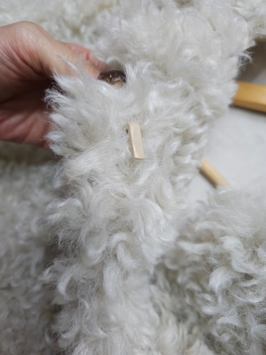 끌로네 핸드메이드 양털 무스탕 퍼자켓 상품이미지8