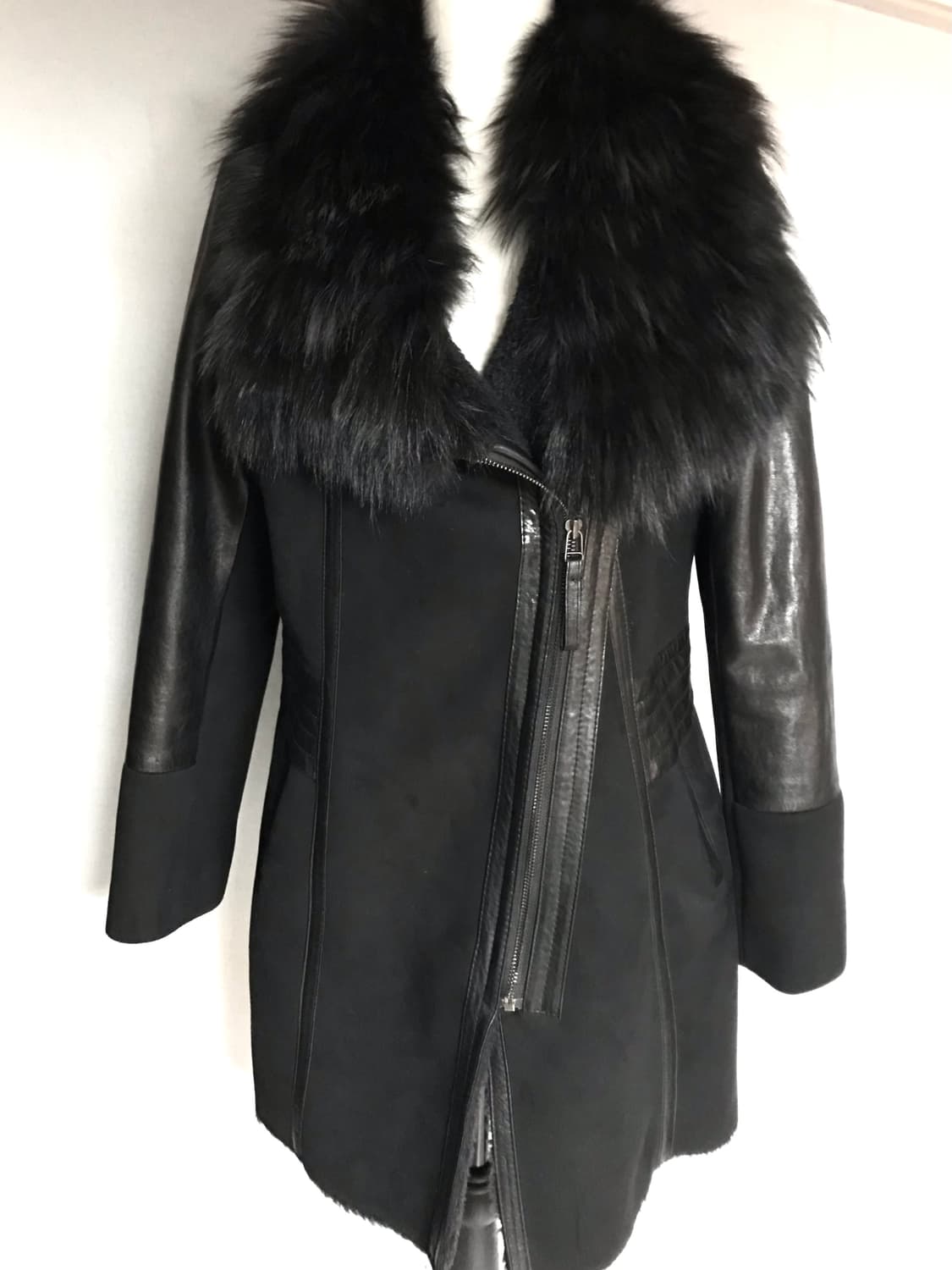 Vintage Fox Fur & Lambskin Leather Coat 상품이미지1