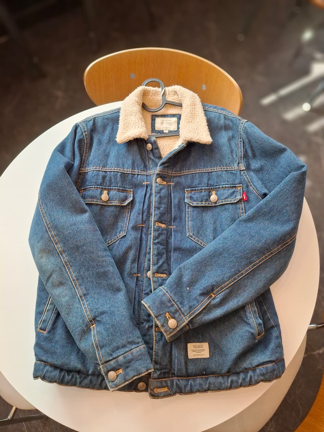 (마지막특가) 더스토리 퍼 데님자켓 상품이미지1