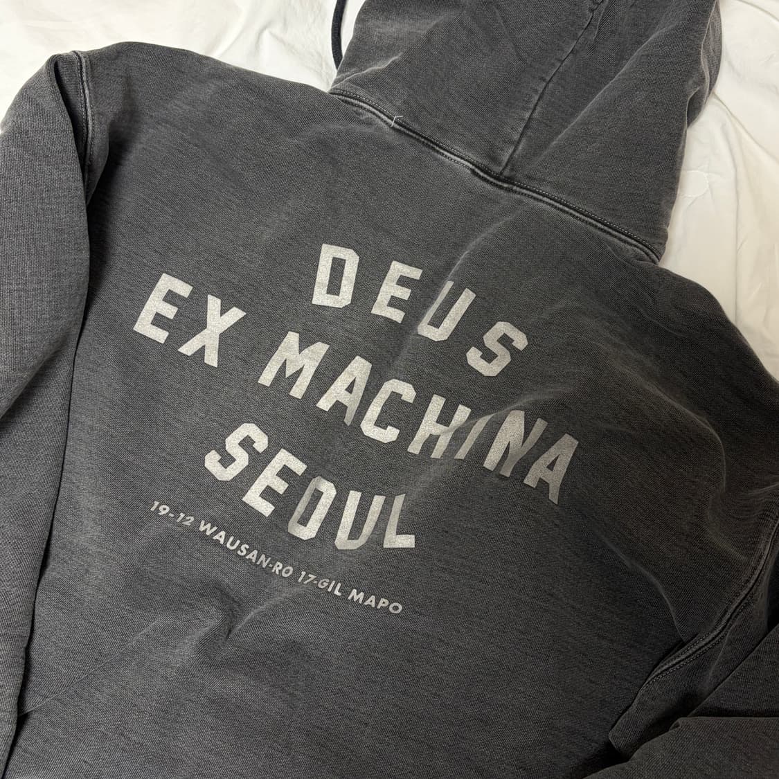 데우스엑스마키나 피그먼트 후드티 L 차콜 상품이미지6