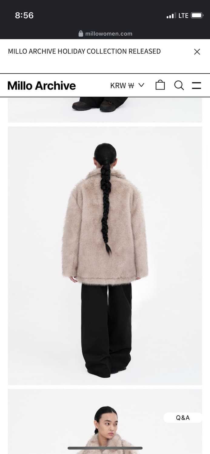 밀로우먼 버클 퍼 자켓  상품이미지3