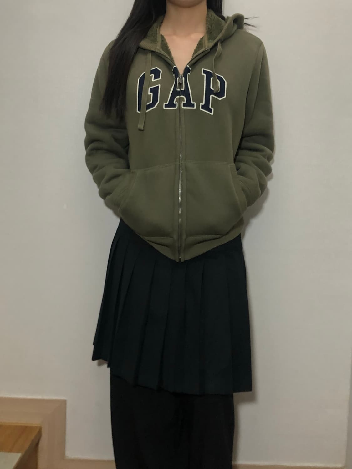 빈티지 갭 카키 후드집업 상품이미지8