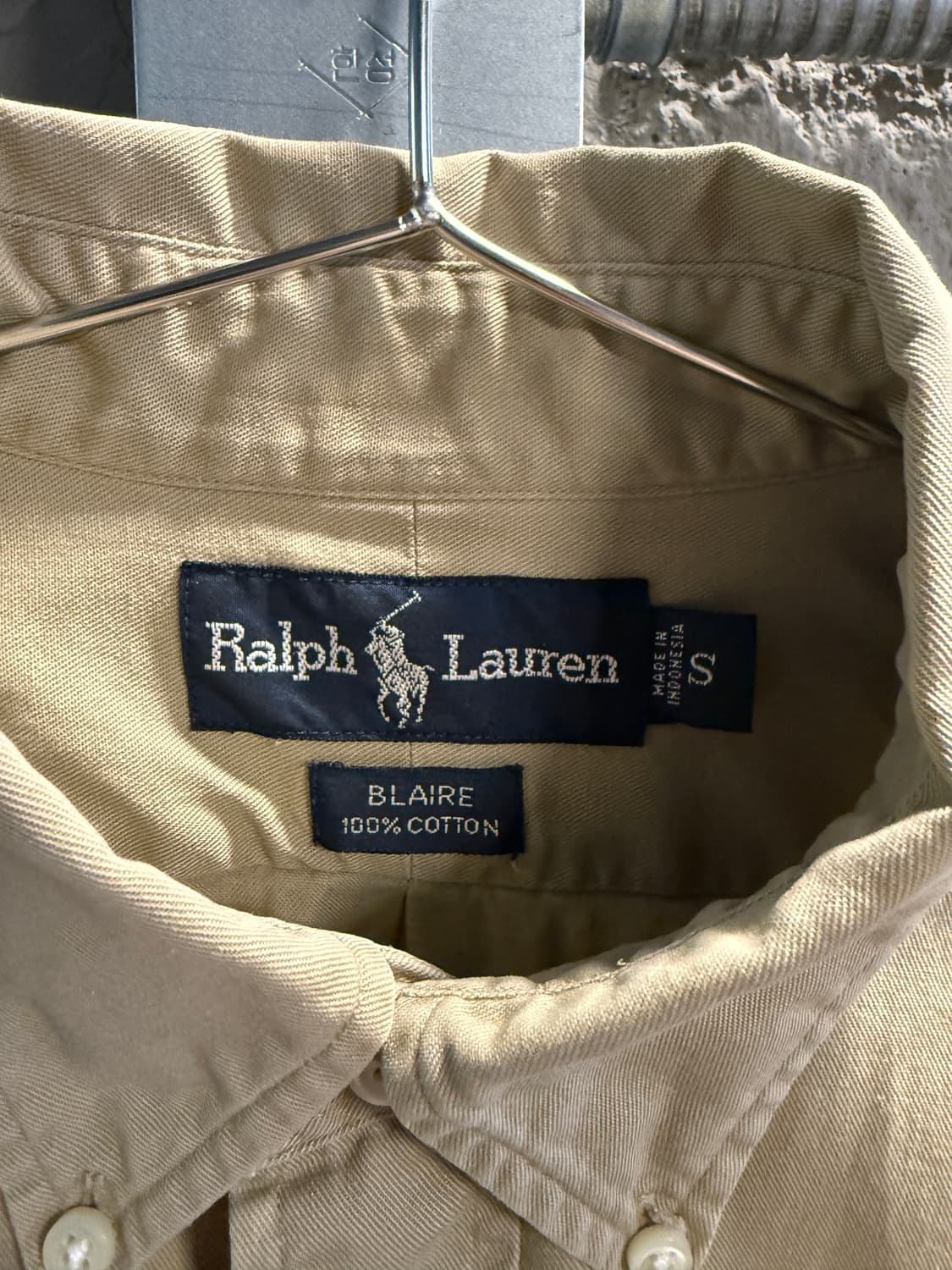 폴로 랄프로렌 블레어 옥스포드 버튼다운 셔츠 베이지 S 상품이미지4