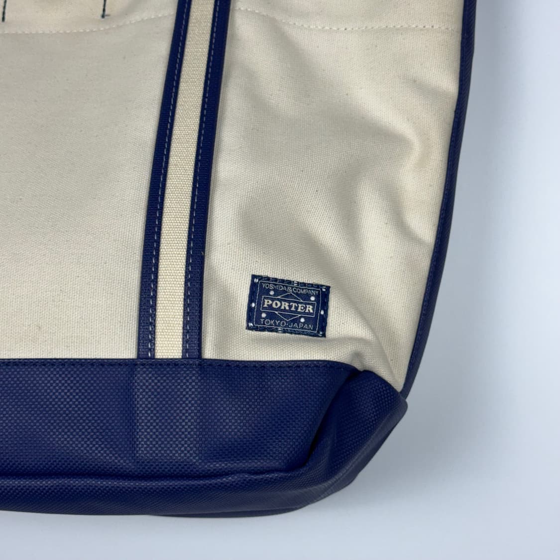 요시다포터 걸 토트백 블루/화이트 M 상품이미지4