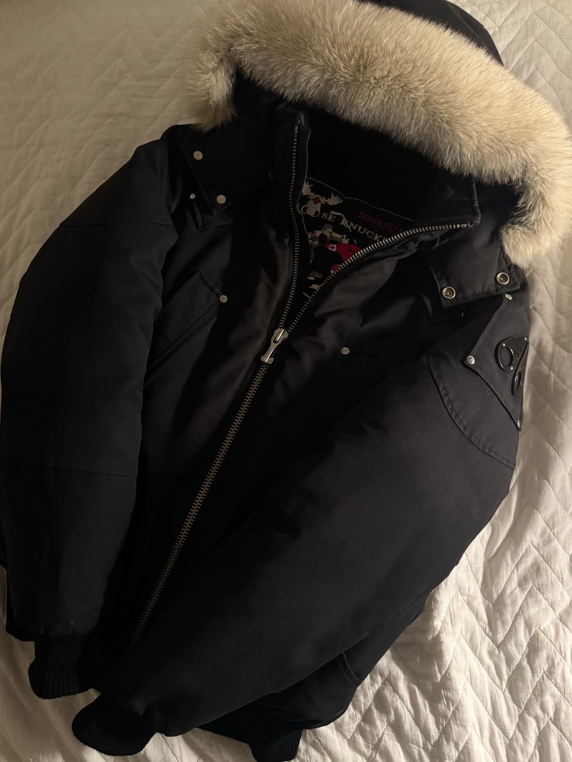 무스너클 발리스틱 봄버 패딩 화이트퍼 m 상품이미지2