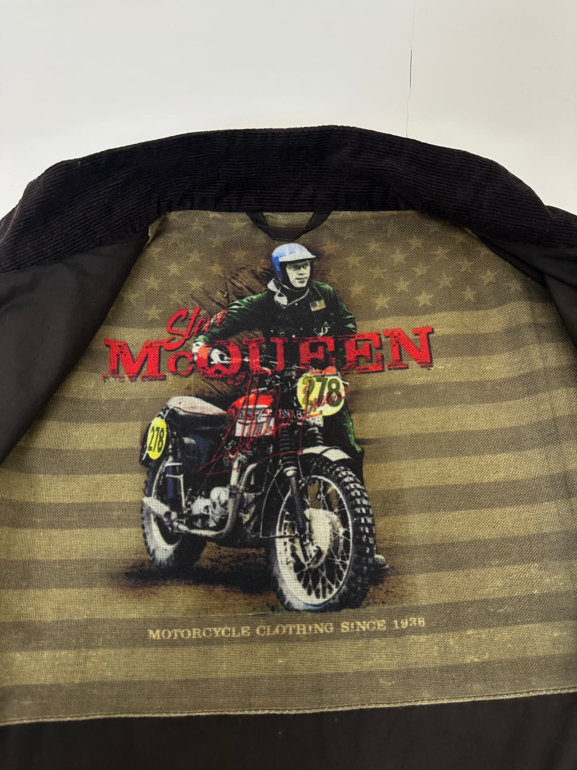 바버 스티브맥퀸 올리브 왁스드자켓 L 상품이미지7