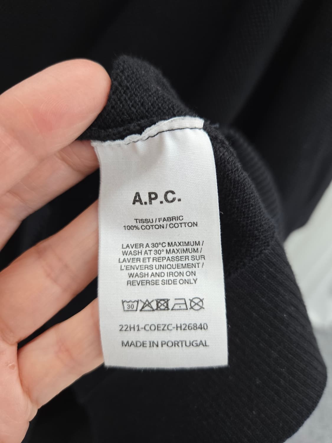 [L] 아페쎄 A.P.C 피케 카라티 블랙 상품이미지3