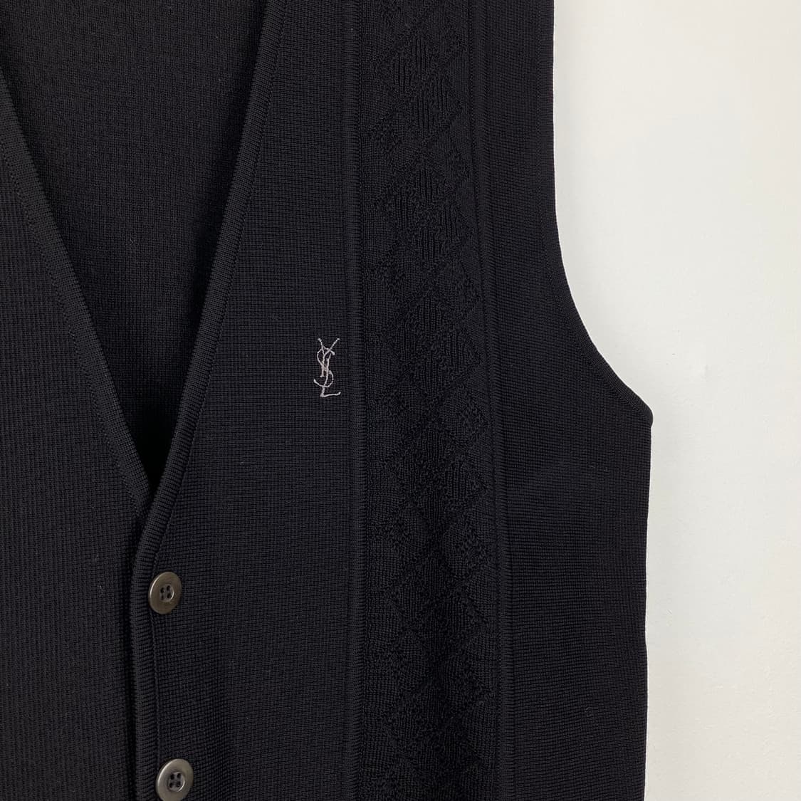 입생로랑 YSL 울 케이블 니트 베스트 L 상품이미지3
