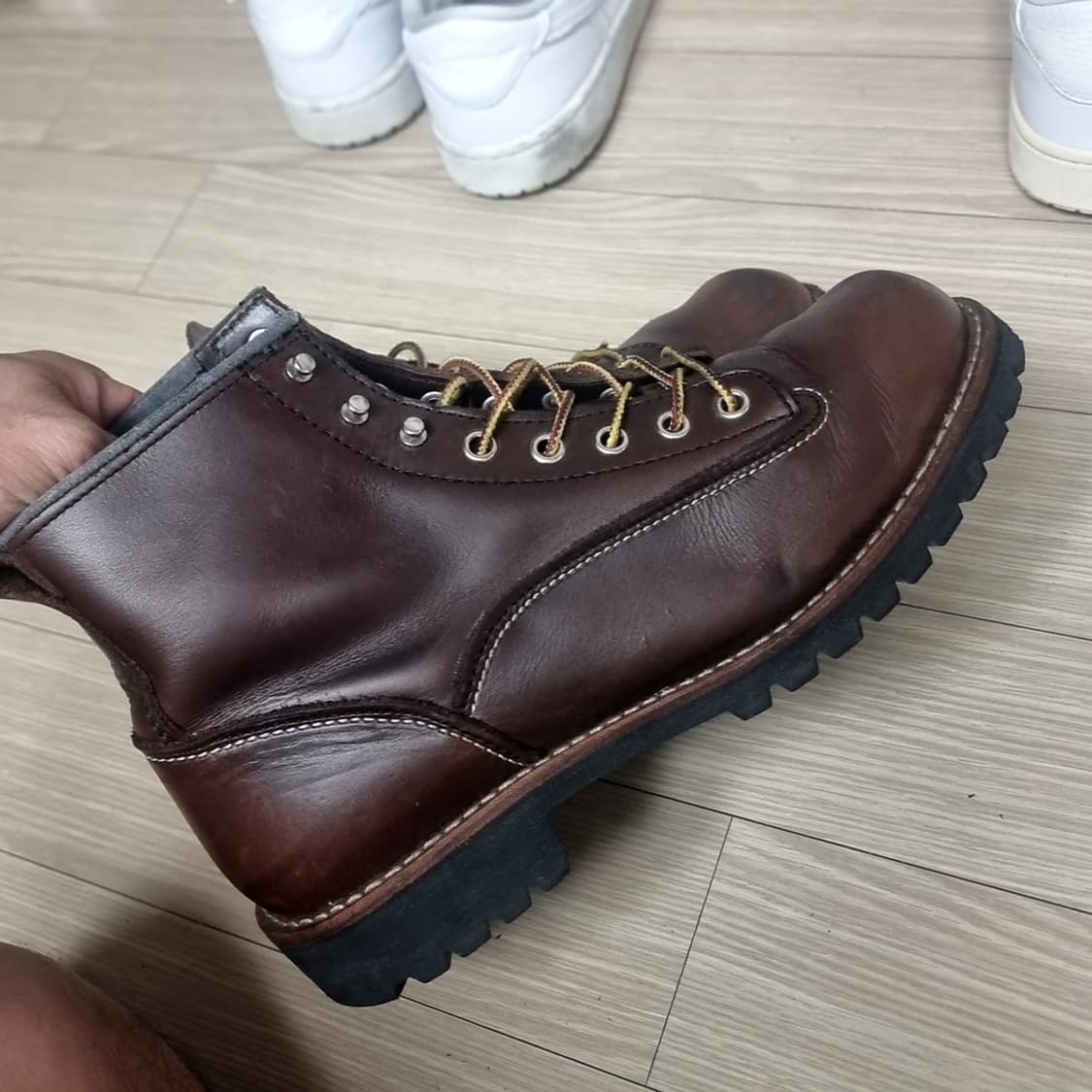 호킨스 브라운 레더 워크 몽키 부츠(260-265) 상품이미지1