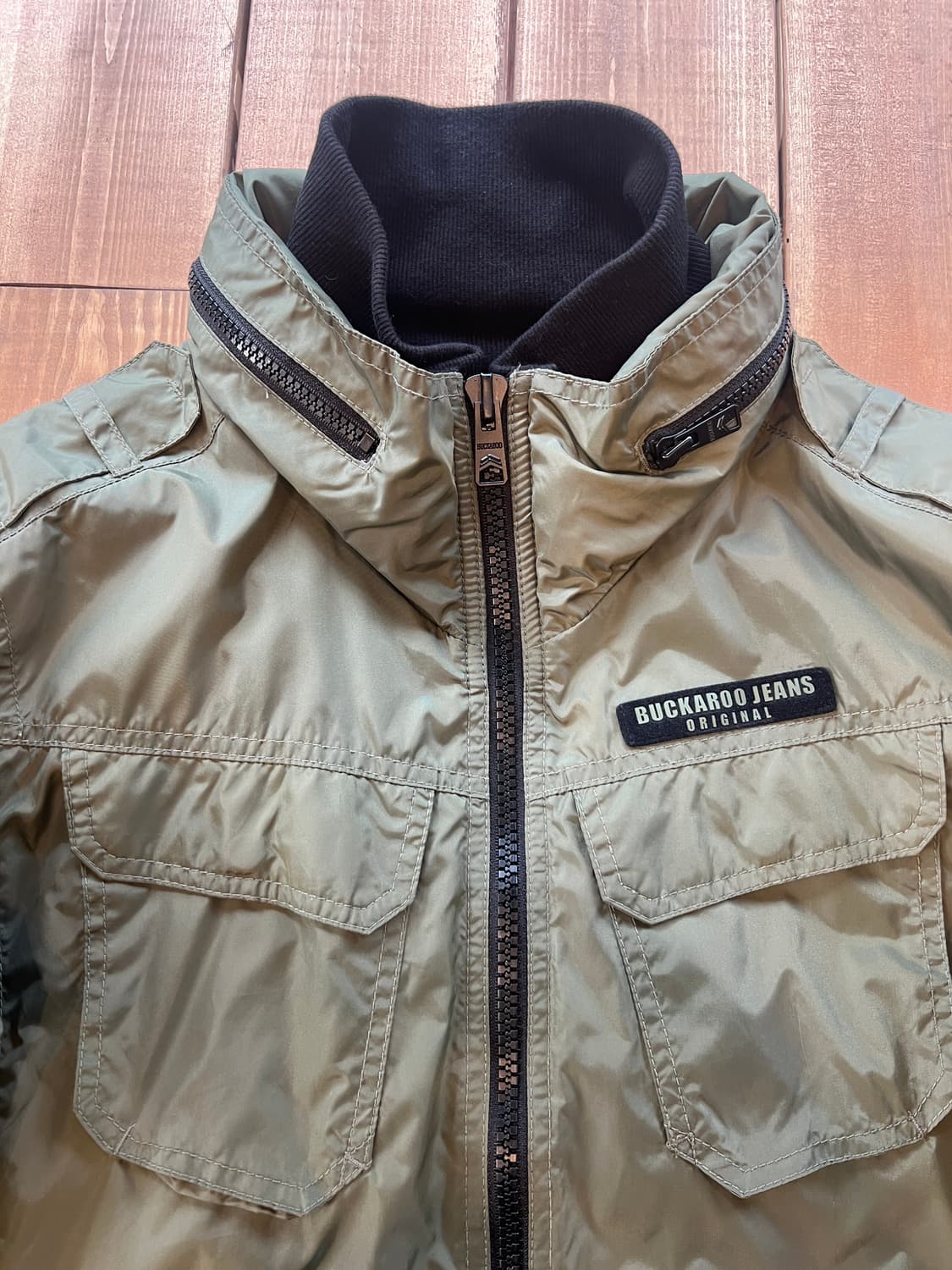 버카루 카키 나일론 자켓 상품이미지7