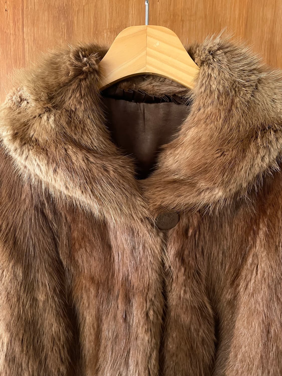 Classic brown plush fur coat 상품이미지4