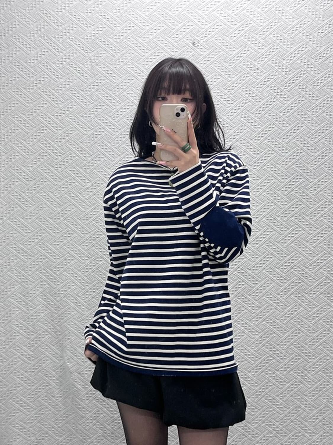 세인트제임스 빈티지 캐주얼 스트라이프 엘보패치 롱슬리브 L C11362 상품이미지1
