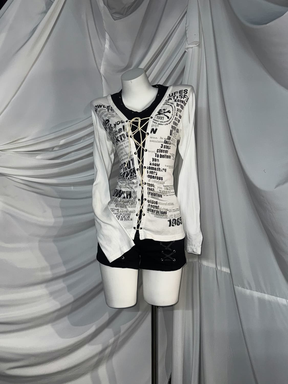 Ozz Croce 오즈크로스 오즈온 아밀리주데일리 아일렛 펑크 코디세트  상품이미지4