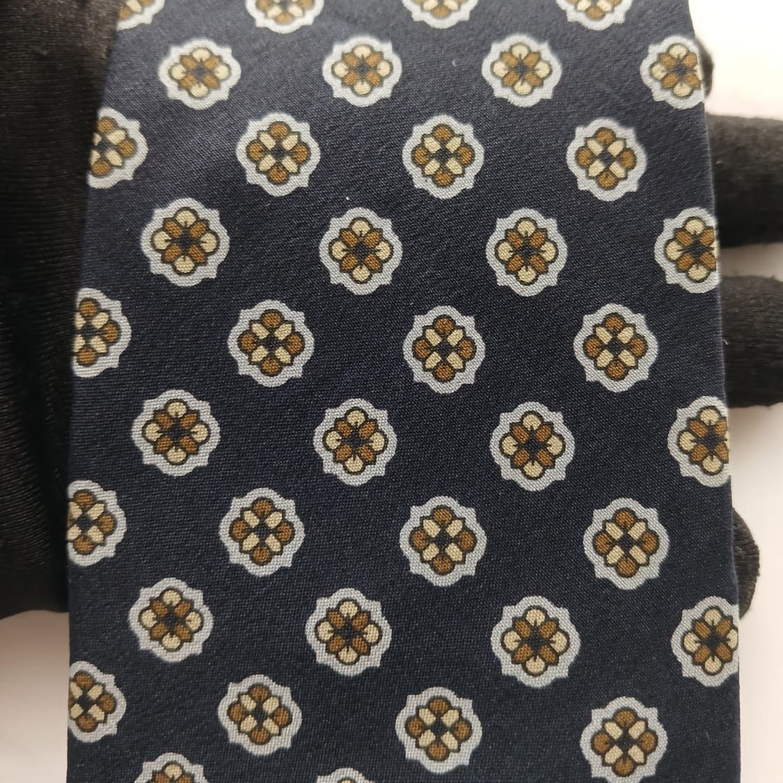 샤를주르당 실크 네이비 플라워 넥타이 8.2cm A+~A등급 K18748 상품이미지7