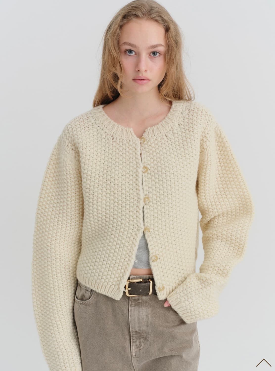 리본빛 teddy knit cardigan 상품이미지1