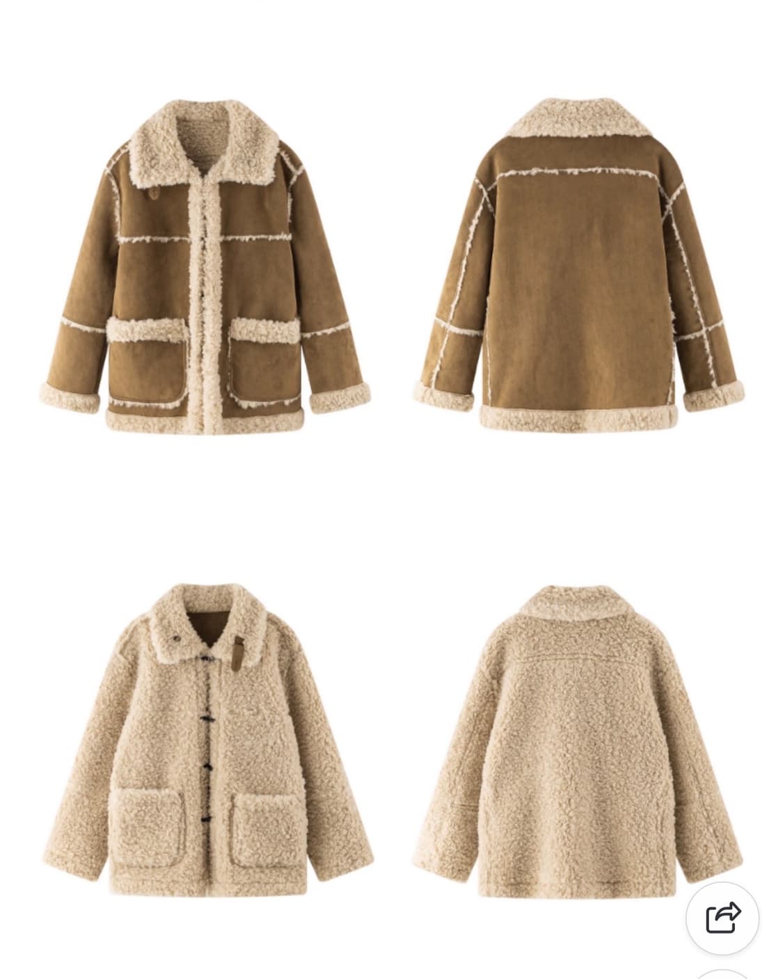 퍼 리버시블 무스탕 코트 자켓 상품이미지2