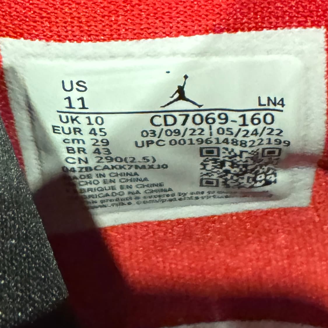 NIKE 조던 레거시 312 로우 파이어레드 상품이미지10