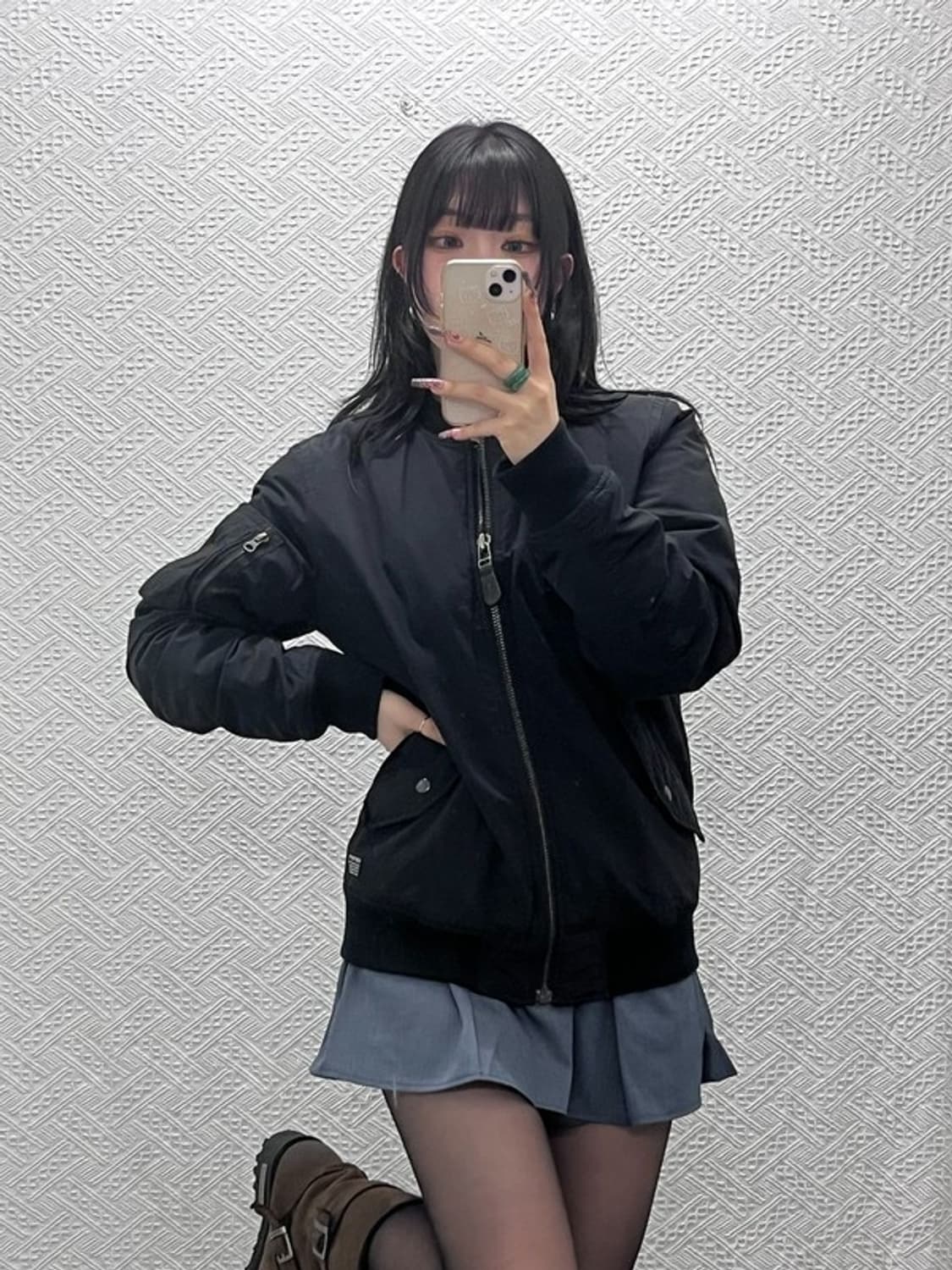 칼하트 빈티지 스트릿 펑크 락시크 항공점퍼 봄버 자켓 S C11704 상품이미지1