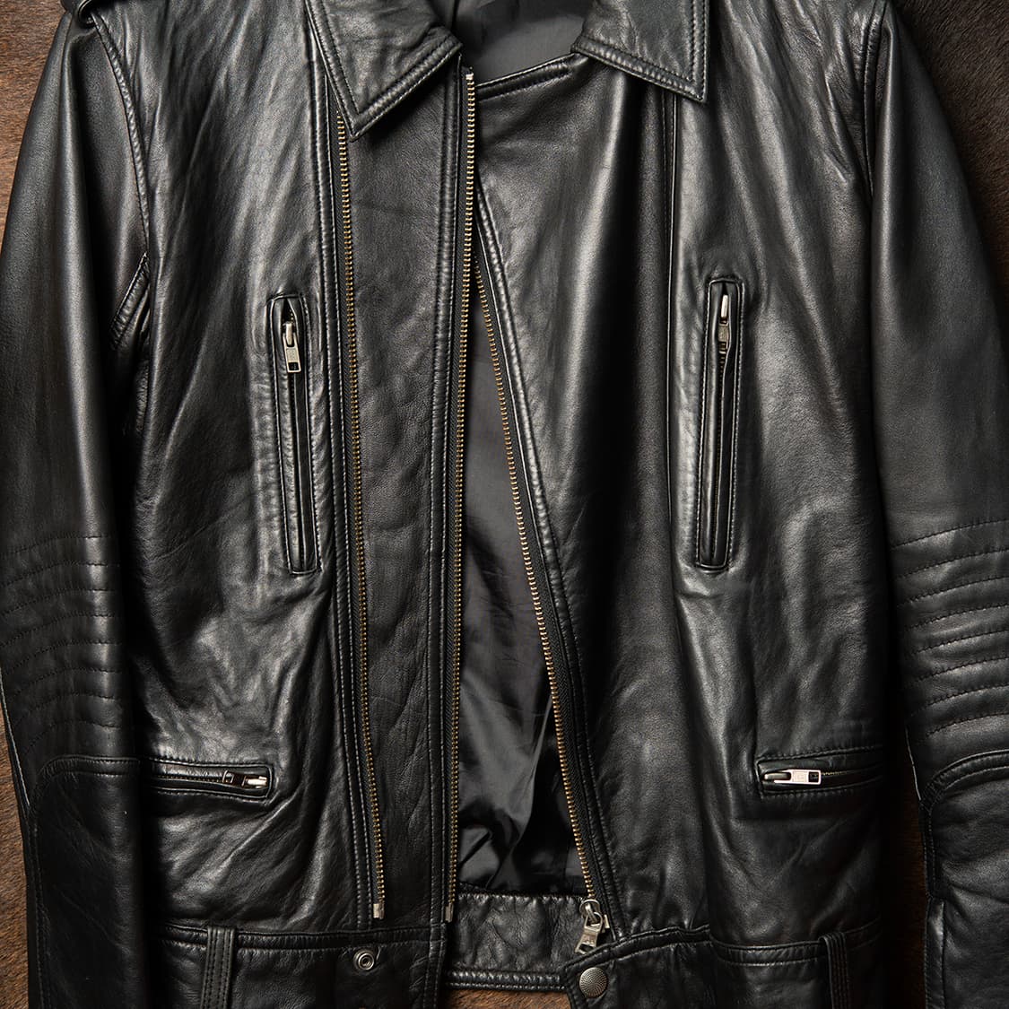 [100] 00s 장폴고티에 램스킨 더블라이더 자켓 블랙  상품이미지3