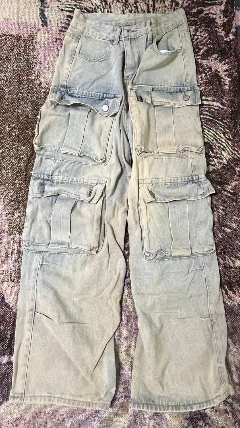 유틸리티 빈티지연청 포켓팬츠 상품이미지1