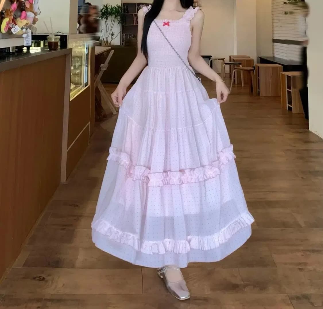 핑크 롱원피스 상품이미지3