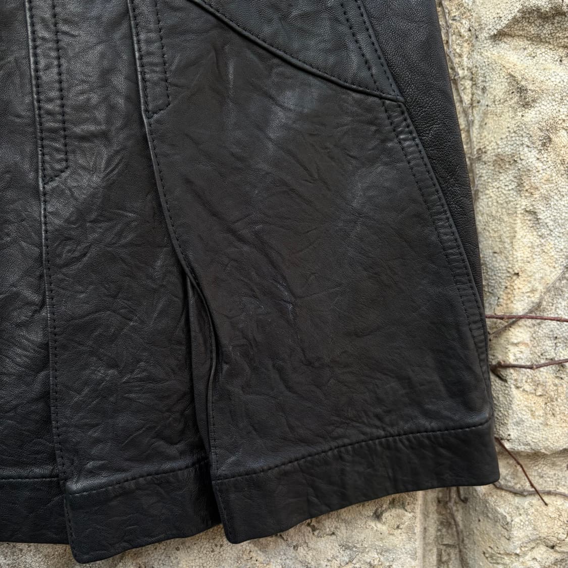 펑키 펑크 Y2k 벨트 빈티지 여성 빈티지 양가죽 치마 미니스커트 상품이미지6