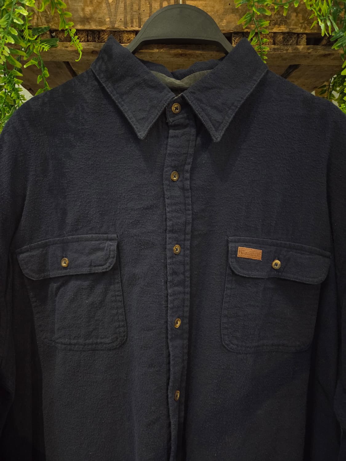 CARHARTT 칼하트 네이비 모직긴팔셔츠 상품이미지1