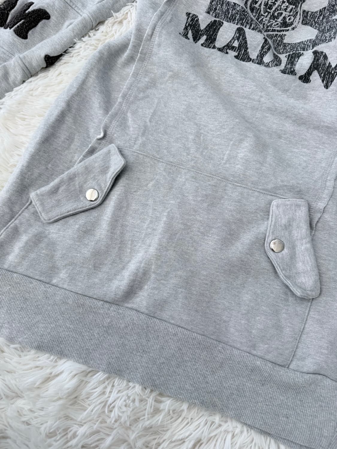 빈티지 그레이 맨투맨 스웨트 원피스 상품이미지3