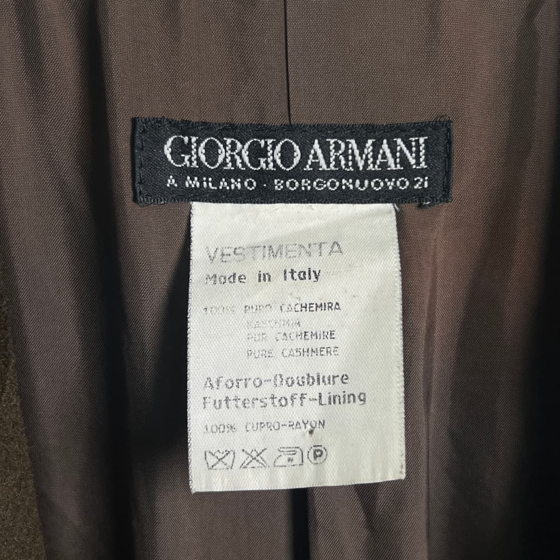 조르지오 아르마니 캐시미어 더블 브레스티드 블레이저 38 상품이미지3