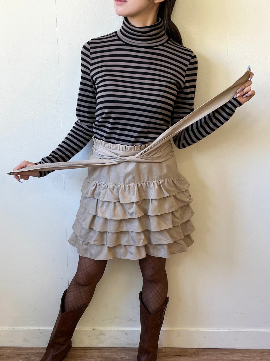 MEO 로브 프릴 스커트 상품이미지6