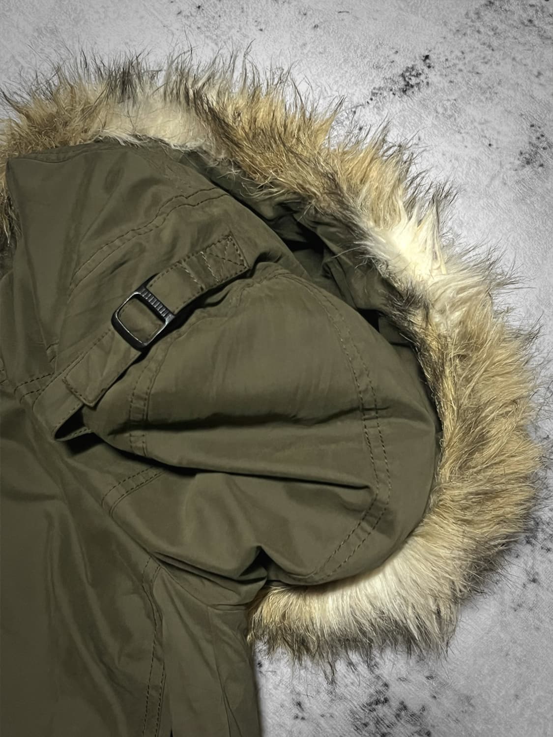 (x-girl) y2k fur hood military jacket  상품이미지7