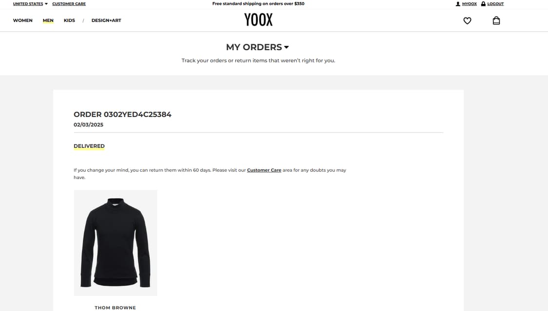 톰브라운 남성 다크네이비 하이넥 반터틀넥 티셔츠 새상품 상품이미지2