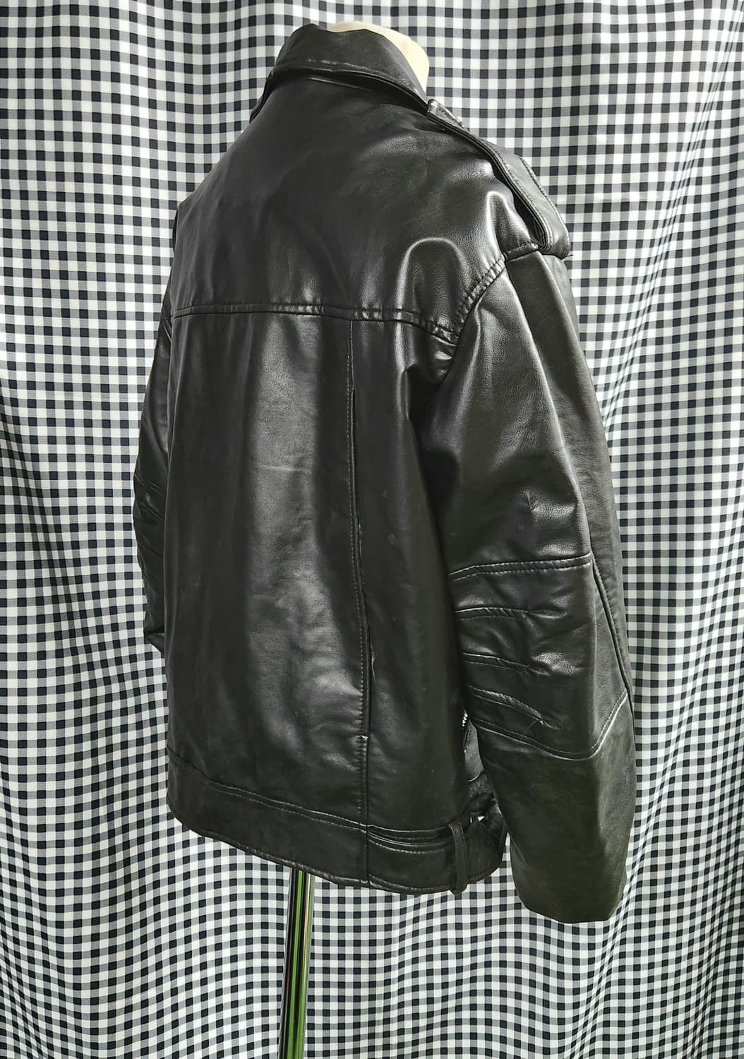 ZARA 리얼가죽 라이더 자켓 | 오버핏 블랙 바이커 상품이미지3