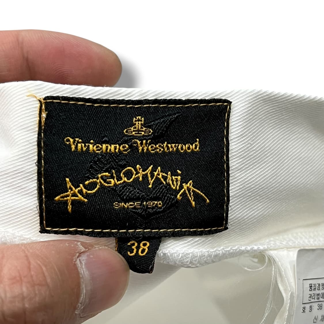  비비안웨스트우드 화이트 언발란스 스커트 y14098 상품이미지7