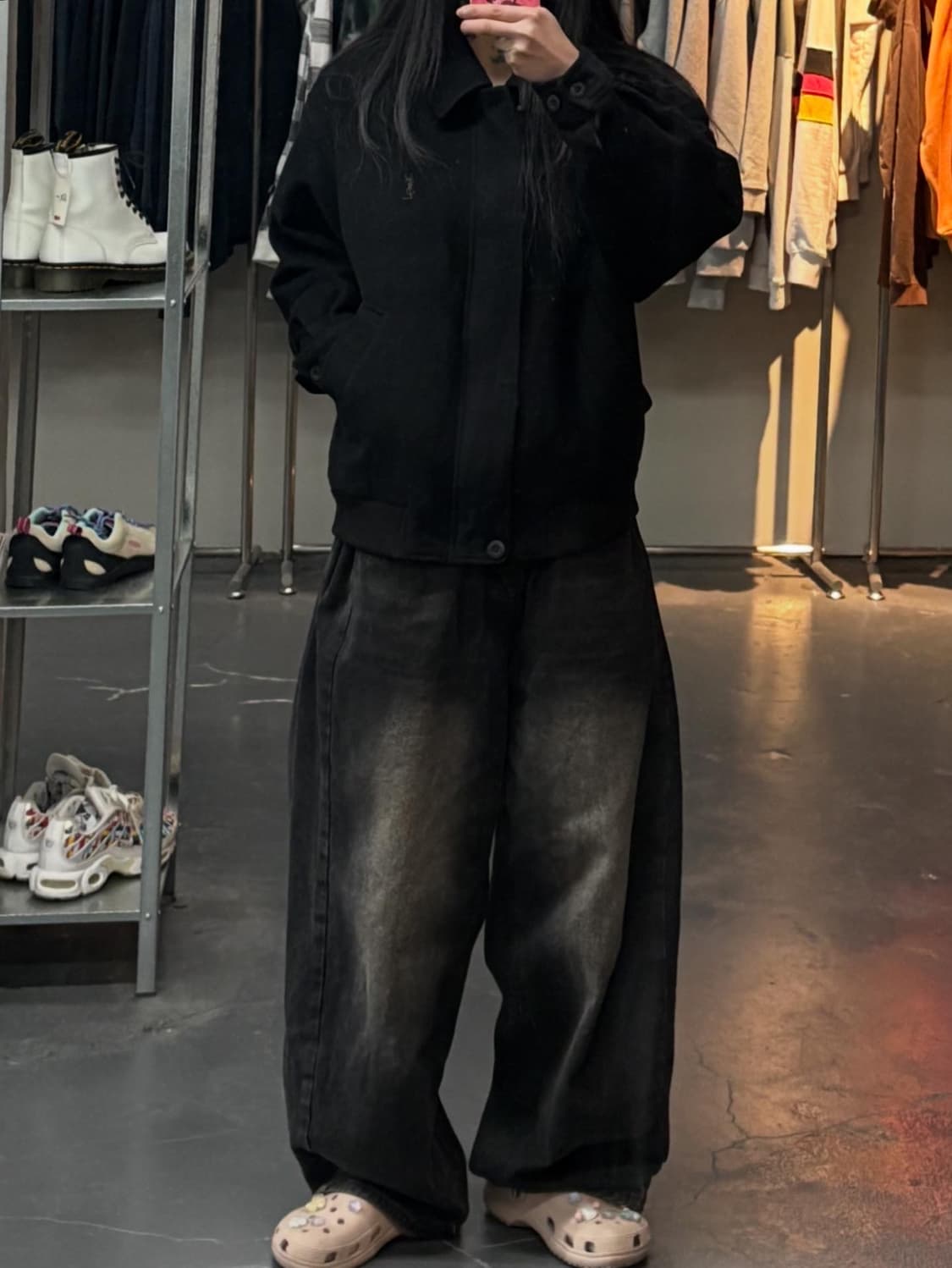 입생로랑 블랙 울 블루종 자켓 A3356 상품이미지1