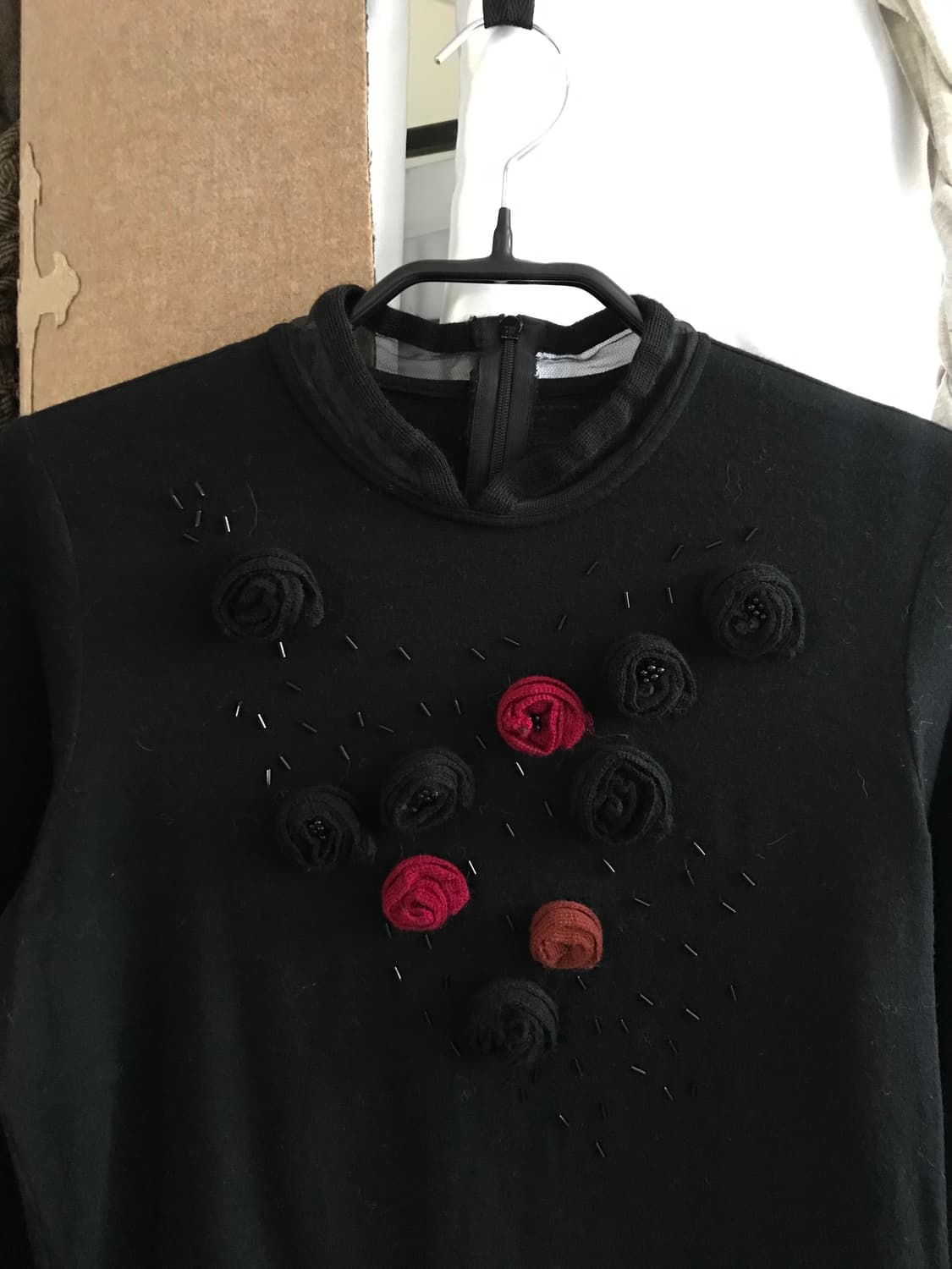 vintage rose black top 상품이미지8
