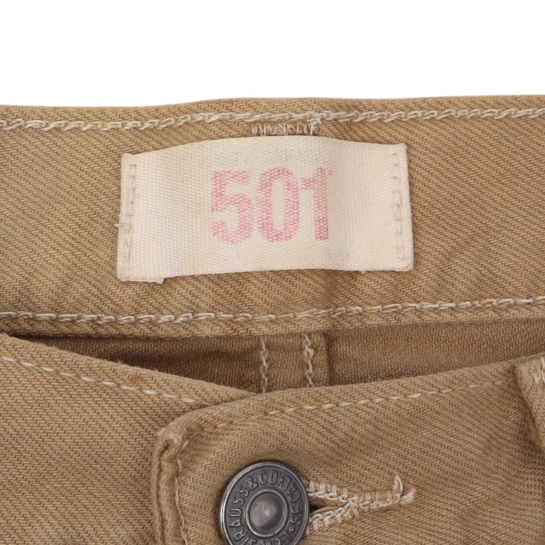 리바이스 501 베이지 스트레이트 레그 버튼플라이 데님팬츠 상품이미지8