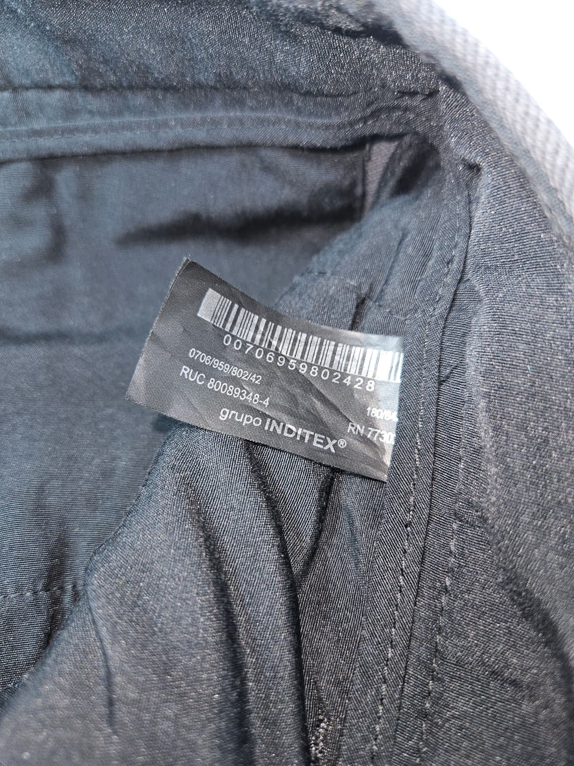 자라 ZARA 맨 핀턱 와이드 슬랙스 팬츠 챠콜그레이 32 상품이미지3