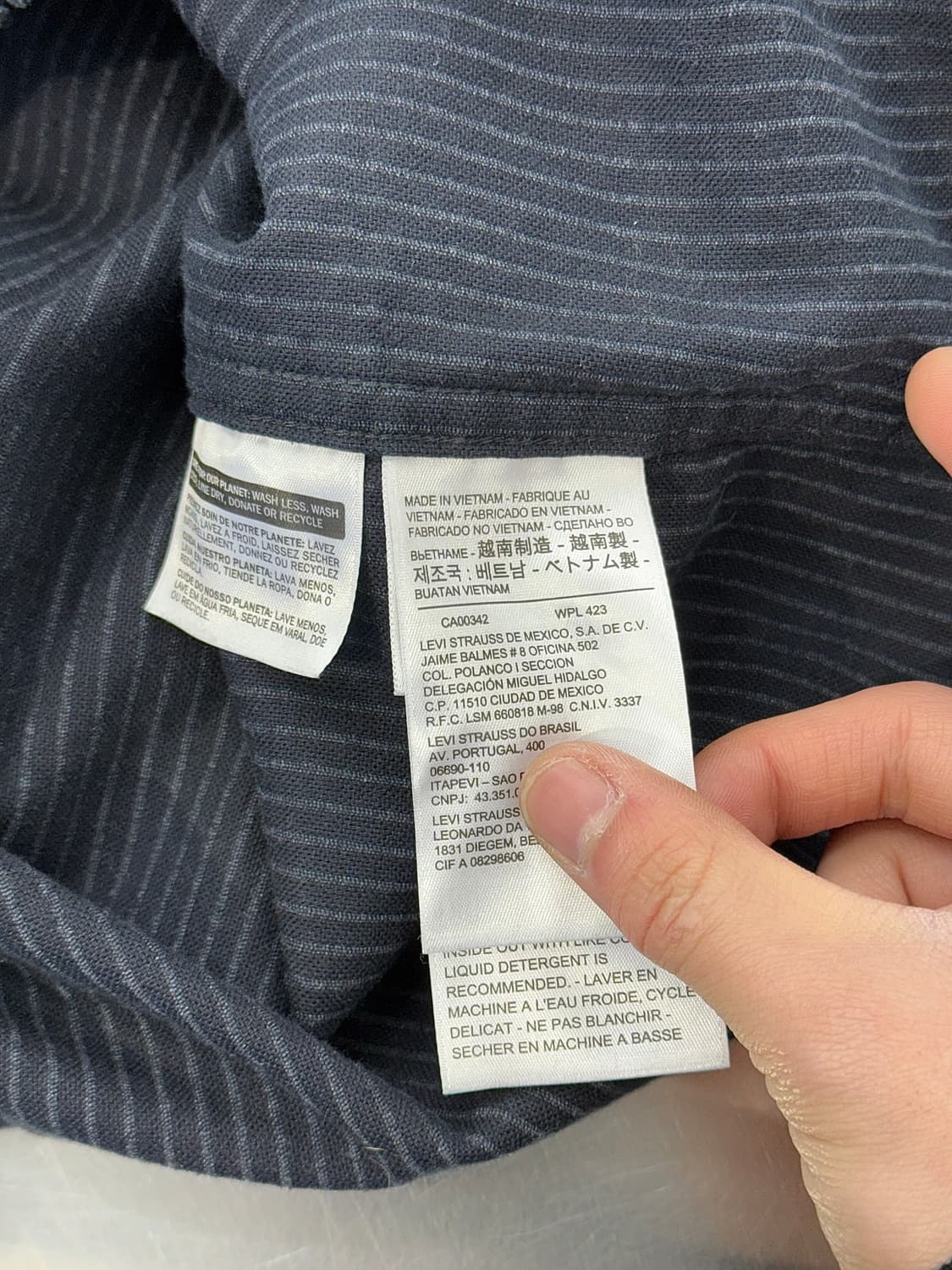 리바이스 네이비 투포켓 코듀로이 골덴 워크 셔츠 상품이미지8