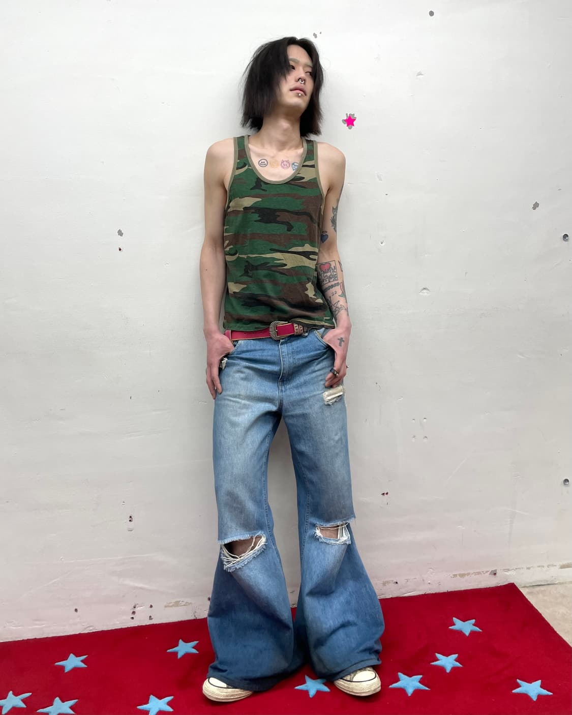 Basic camouflage sleeveless 상품이미지5