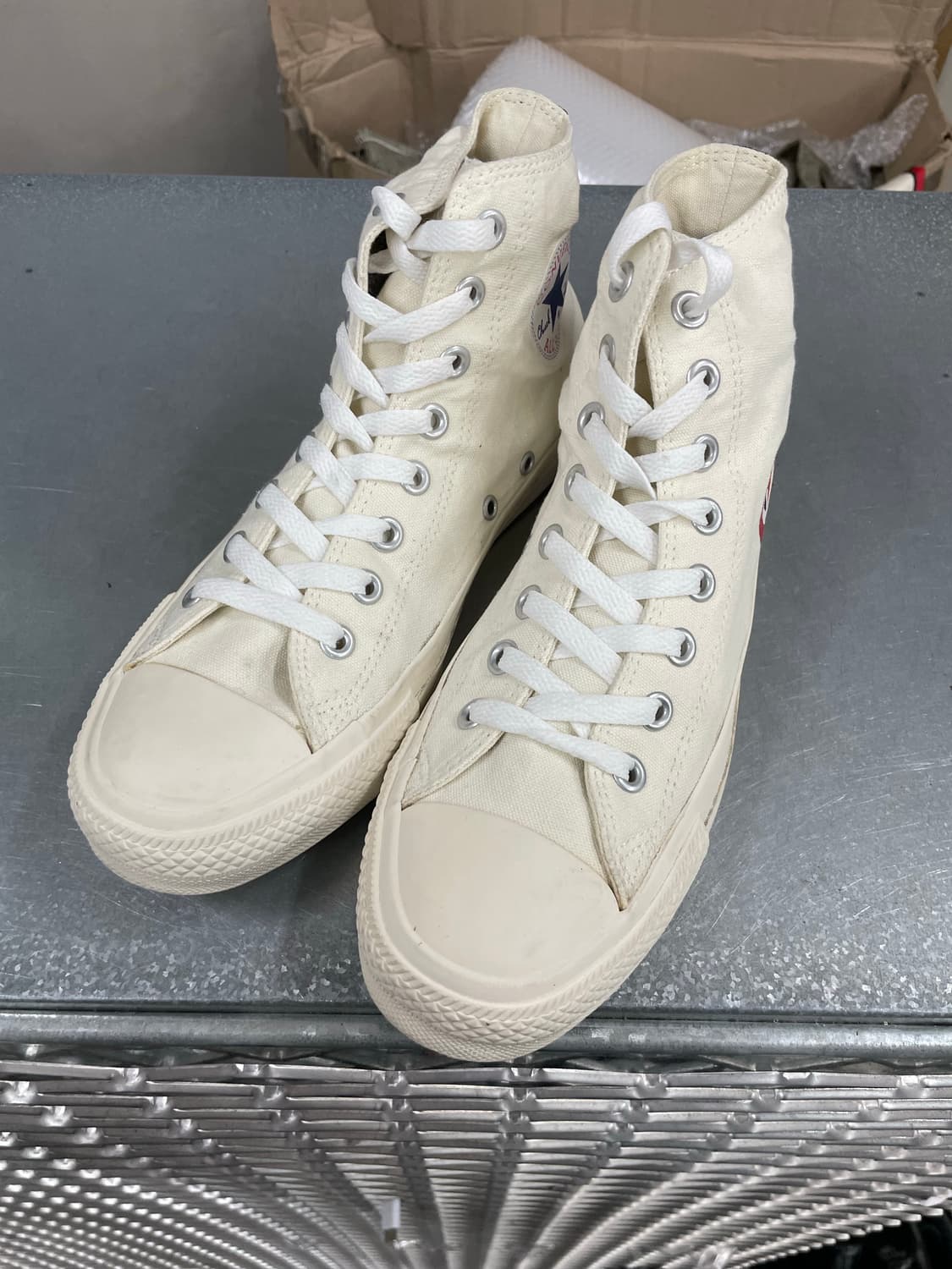 컨버스 x 플레이 꼼데가르송 하이 화이트 250 (gr-4141) 상품이미지2