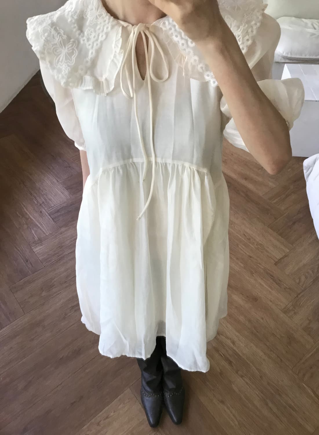 vintage ivory one-piece 상품이미지3