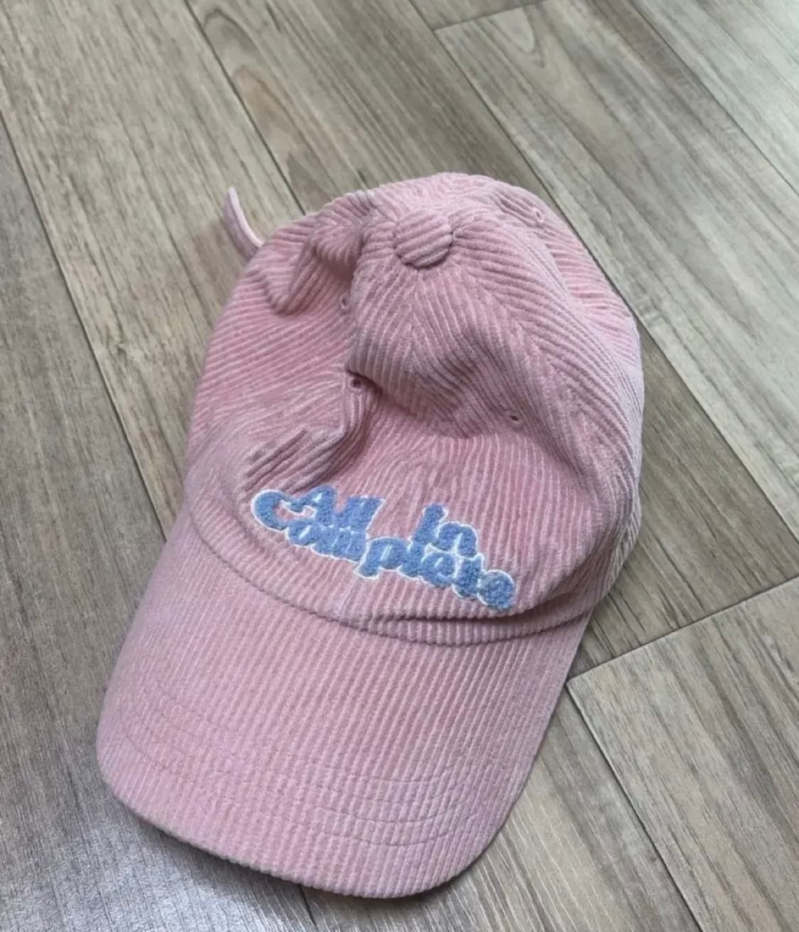 올인컴플리트 코듀로이 핑크 볼캡 모자 상품이미지1