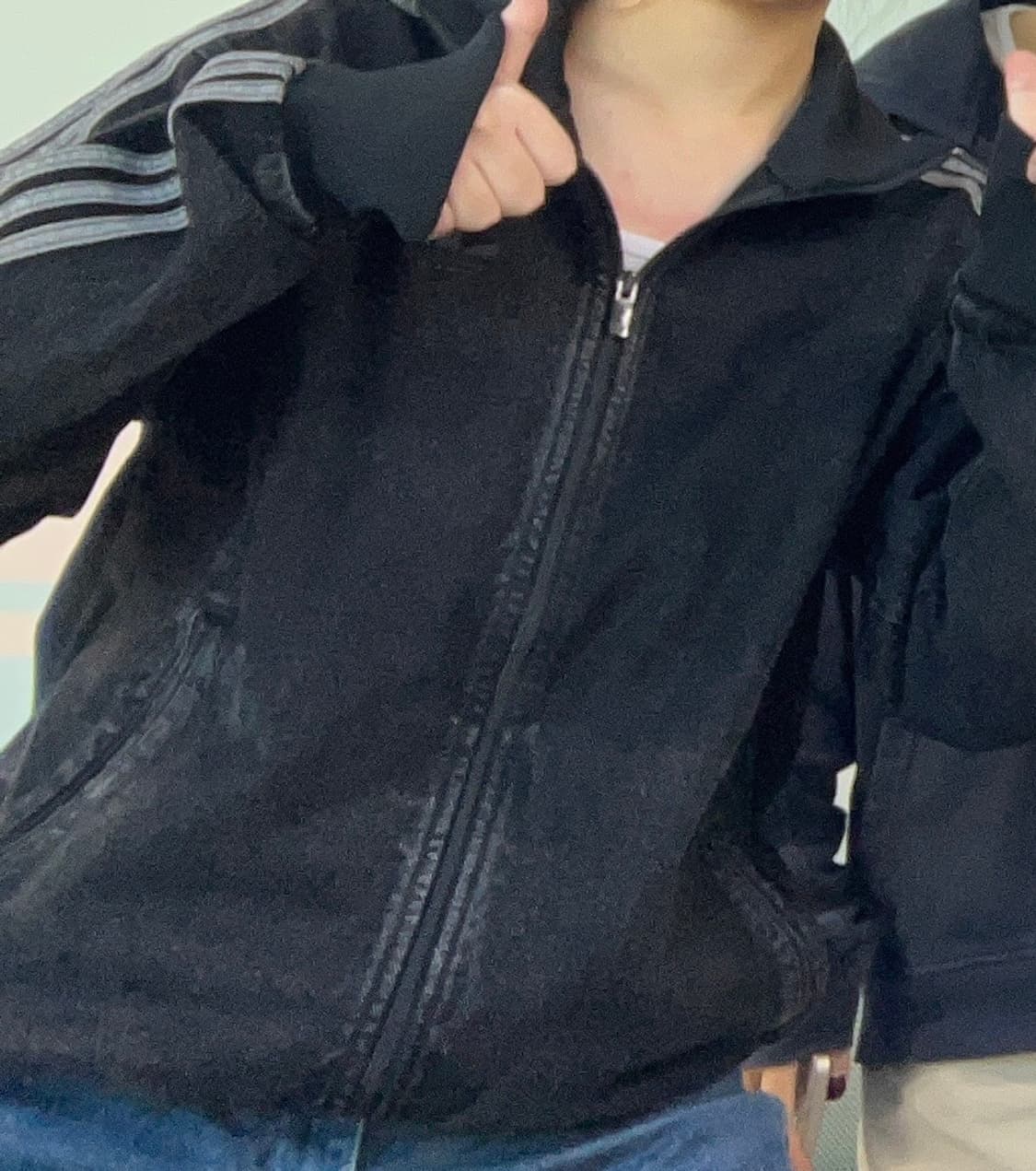 아디다스 아디컬러 데님 파이어버드 트랙탑 트루 블랙 데님 상품이미지2