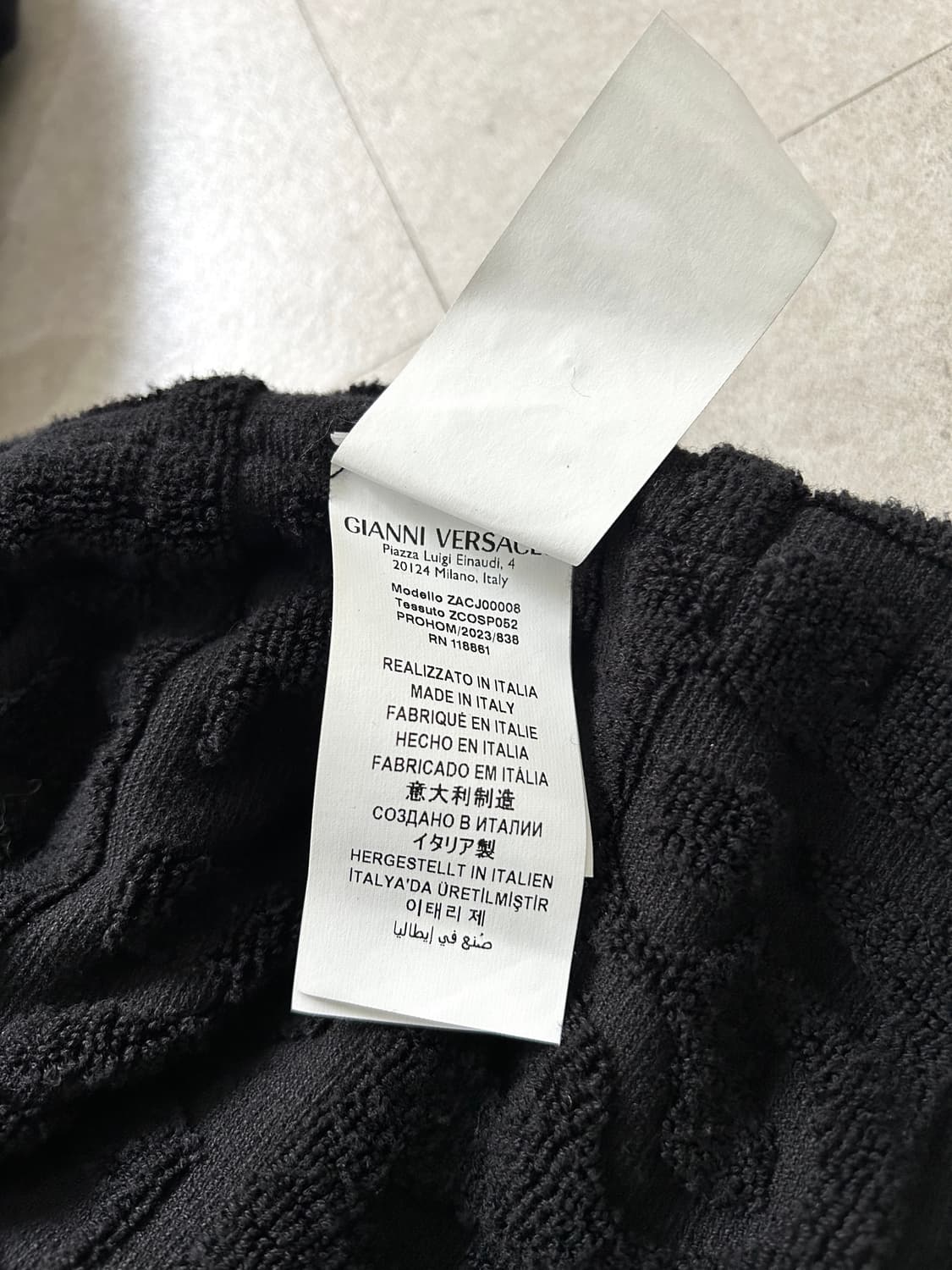 베르사체 바로크 자카드 로브가운 블랙 상품이미지9