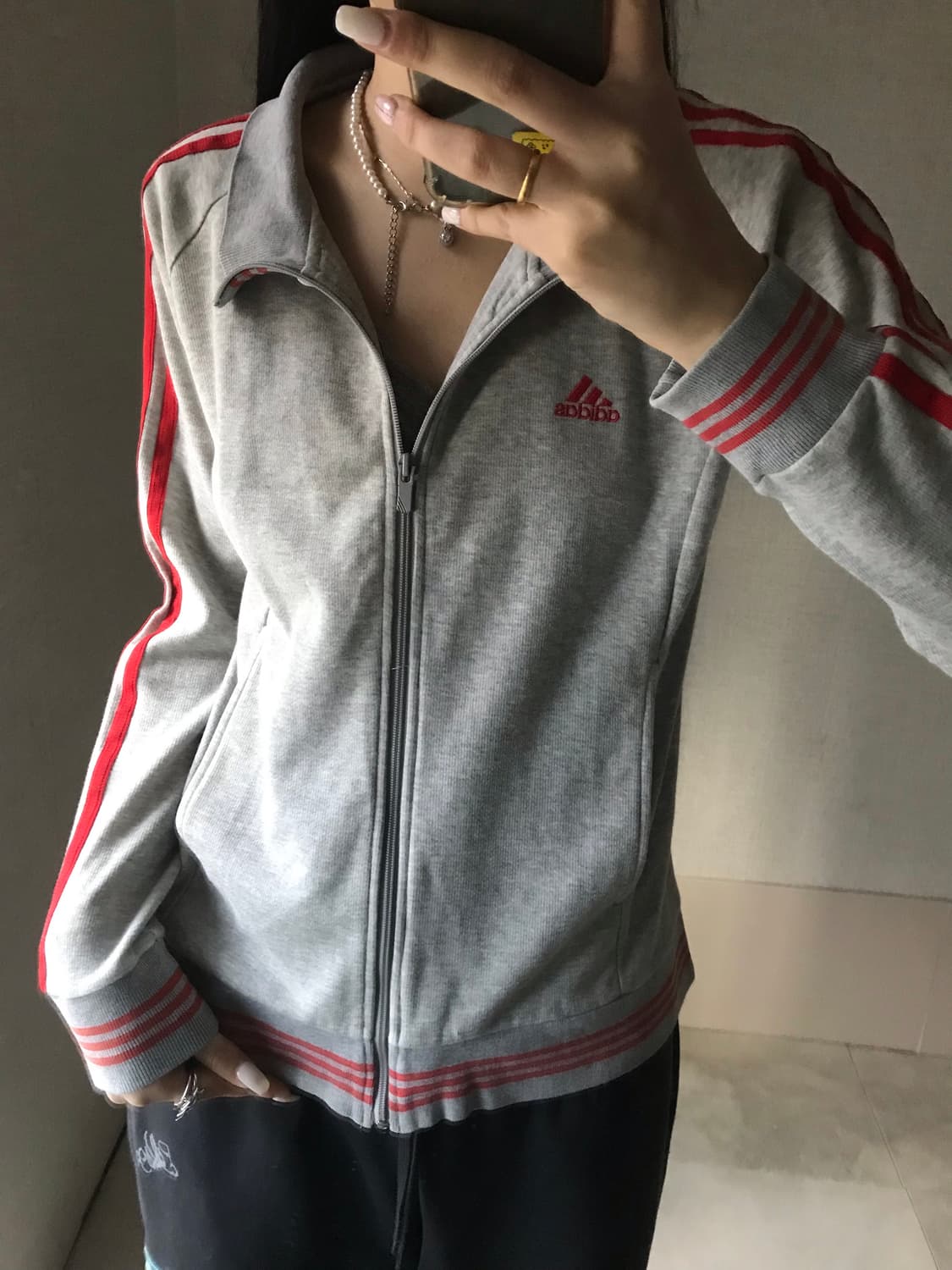 아디다스 00s 그레이 면집업 상품이미지1